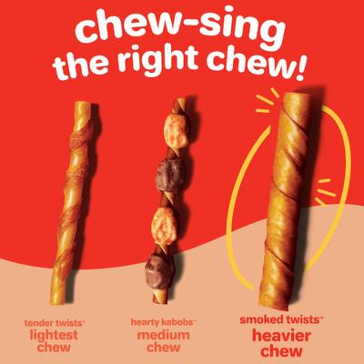 Show full view: Hartz Oinkies Smoked Twists with 100% Real Smoked Pork Rawhide-Free Natural Dog Treats, 10 count slide 7 of 12