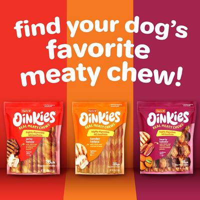 Show full view: Hartz Oinkies Smoked Twists with 100% Real Smoked Pork Rawhide-Free Natural Dog Treats, 10 count slide 10 of 12