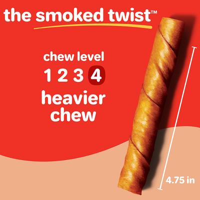 Show full view: Hartz Oinkies Smoked Twists with 100% Real Smoked Pork Rawhide-Free Natural Dog Treats, 20 count slide 8 of 12