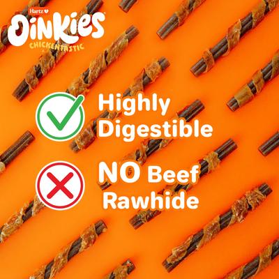 Show full view: Hartz Oinkies Tender Bullies Rawhide-Free Natural Chew Dog Treats, 20 count, bundle of 2 slide 6 of 12