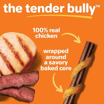 Show full view: Hartz Oinkies Tender Bullies with 100% Real Chicken Beef Flavor Rawhide-Free Natural Dog Treats, 20 count slide 5 of 13