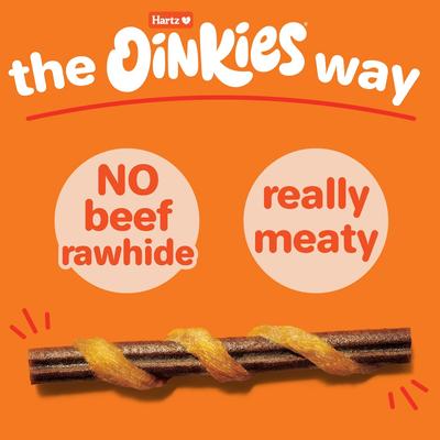Show full view: Hartz Oinkies Tender Bullies with 100% Real Chicken Beef Flavor Rawhide-Free Natural Dog Treats, 20 count slide 6 of 13
