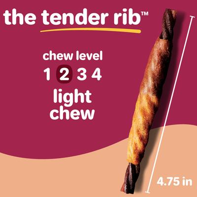 Show full view: Hartz Oinkies Tender Ribs with 100% Real Chicken & Duck Veggies & Peanut Butter Flavored Rawhide-Free Natural Dog Treats, 22 count slide 8 of 12