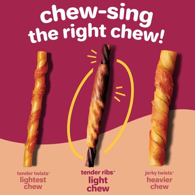 Show full view: Hartz Oinkies Tender Ribs with 100% Real Chicken & Duck Veggies & Peanut Butter Flavored Rawhide-Free Natural Dog Treats, 22 count slide 7 of 12