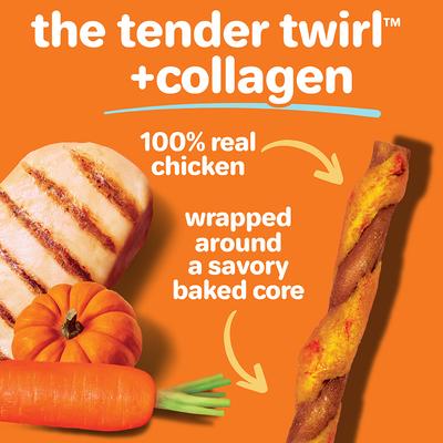 Show full view: Hartz Oinkies Tender Twirls + Collagen for Skin & Joints Rawhide-Free Natural Dog Treats, 20 count slide 5 of 13