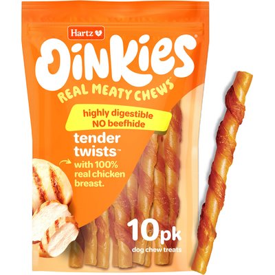 Hartz Hartz Oinkies Tender Twists Real Chicken Breast Highly Digestible Rawhide‑Free Dog Chews, 10 count