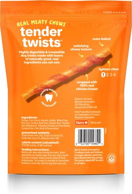 Show full view: Hartz Oinkies Tender Twists with 100% Real Chicken Breast Rawhide-Free Natural Dog Treats, 18 count slide 4 of 12