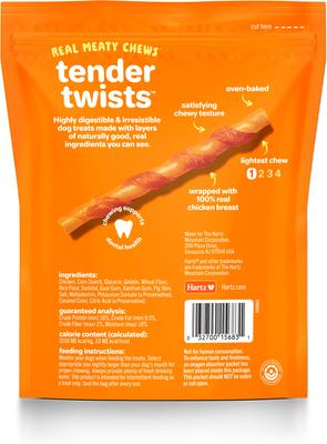 Show full view: Hartz Oinkies Tender Twists with 100% Real Chicken Breast Rawhide-Free Natural Dog Treats, 36 count slide 4 of 12