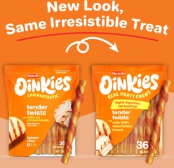 Hartz Oinkies Tender Twists with 100% Real Chicken Breast Rawhide-Free Natural Dog Treats, 72 count slide 2 of 9