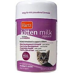 Hartz Powdered Milk Replacer Formula for Kittens, 11-oz jar