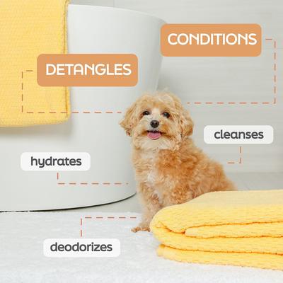 Show full view: Hartz True Coat Curly or Wavy Detangles & Conditions with Oat Milk, Coconut Oil & Shea Butter Dog Shampoo, 16-fl oz bottle slide 4 of 10