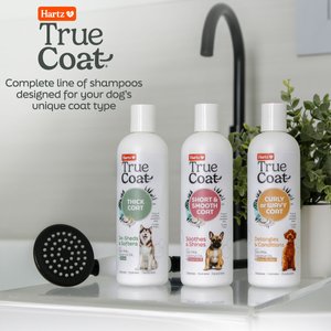 Hartz True Coat Thick De-Sheds & Softens with Oat Milk, Coconut Oil & Aloe Dog Shampoo, 16-fl oz bottle