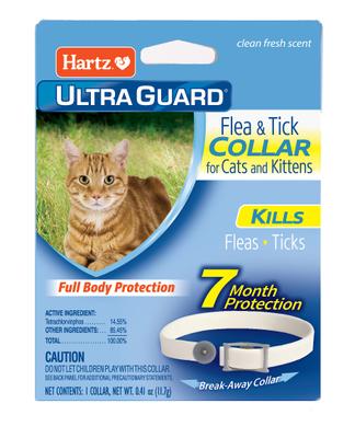 Show full view: Hartz UltraGuard Flea & Tick Collar for Cats, 1 Collar (7-mos. supply), White slide 1 of 10