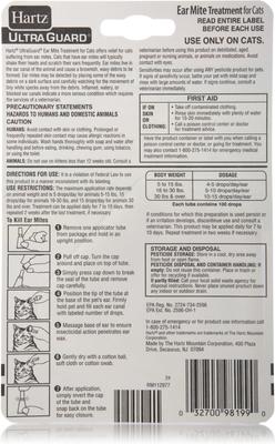 Show full view: Hartz UltraGuard Medication for Ear Mites for Cats, 3 count slide 2 of 4