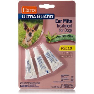 Hartz UltraGuard Medication for Ear Mites for Dogs, 3 count