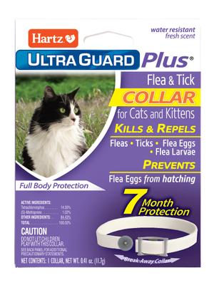 Show full view: Hartz UltraGuard Plus Flea & Tick Collar for Cats, 1 Collar (7-mos. supply) slide 1 of 12