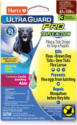 Hartz UltraGuard Pro Flea & Tick Spot Treatment for Dogs 61-150 lbs, 3 Doses (3-mos. supply)