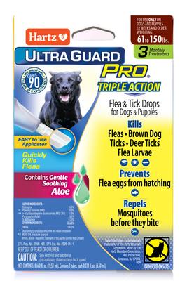 Show full view: Hartz UltraGuard Pro Flea & Tick Spot Treatment for Dogs 61-150 lbs, 3 Doses (3-mos. supply) slide 1 of 14