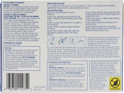 Show full view: Hartz UltraGuard Pro Triple Action Flea & Tick Spot Treatment for Dogs, 5-14 lbs, 6 Doses (6-mos. supply) slide 2 of 11