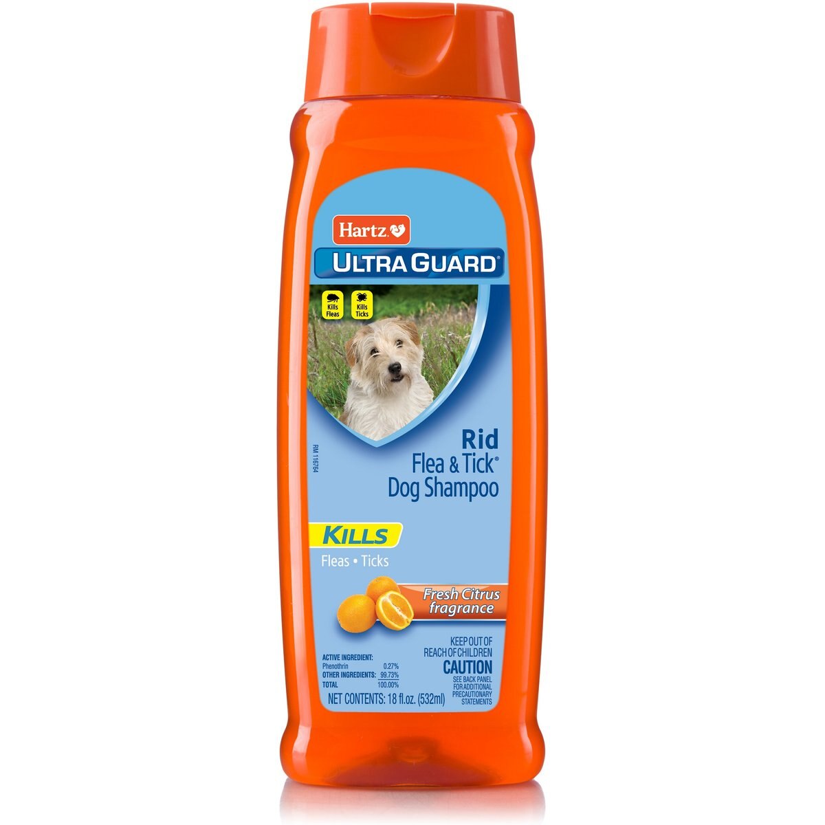 Hartz UltraGuard Rid Flea & Tick Citrus Scent Dog Shampoo, 18-fl oz bottle