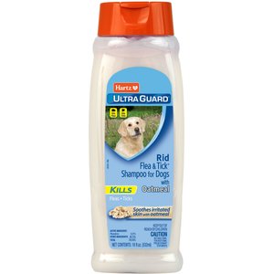 Hartz UltraGuard Rid Flea & Tick Oatmeal Dog Shampoo, 18-fl oz bottle
