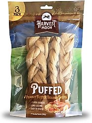 Harvest Moon Hide Free 7-in Peanut Butter Dog Hard Chew Treat, 3 count