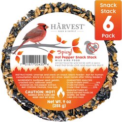 Harvest Seed & Supply Hot Pepper Snack Stack Wild Bird Food, 9-oz cake, 6 count