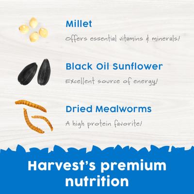 Show full view: Harvest Seed & Supply Mealworm Corn Free Wild Bird Food, 10-lb bag slide 4 of 10