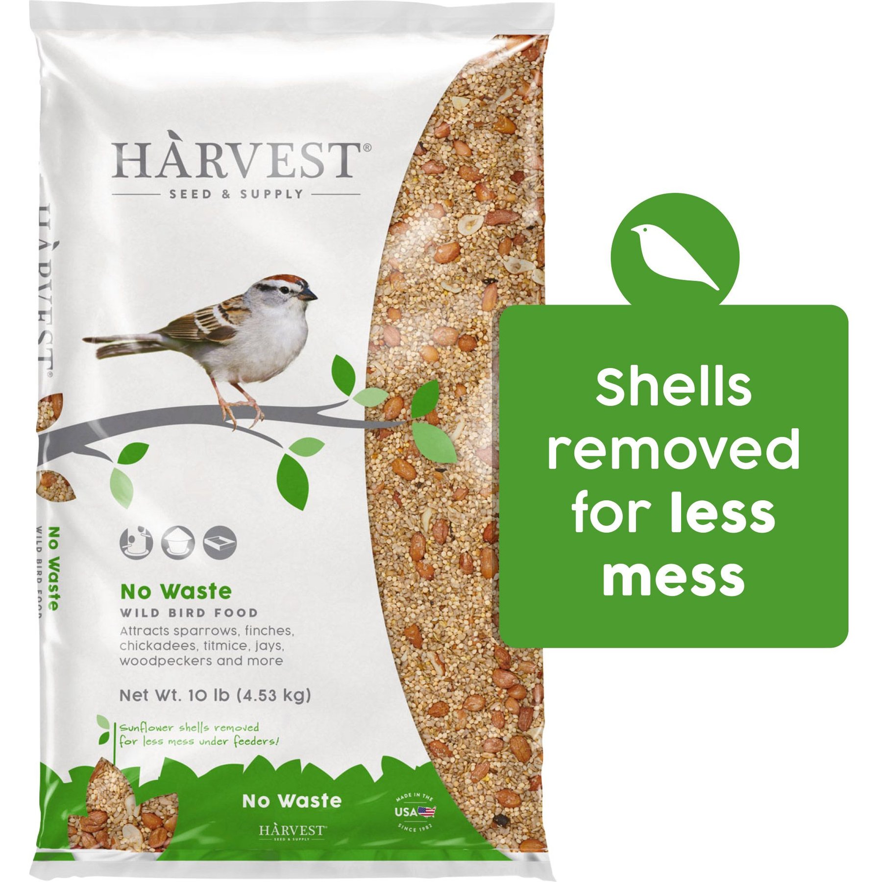 Harvest Seed & Supply No Waste Corn Free Wild Bird Food, 10-lb bag, bundle of 3