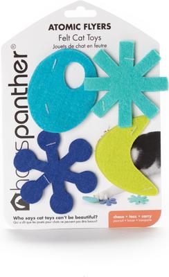 Show full view: Hauspanther Atomic Flyers Catnip Chaser Cat Toy, 4 count, Ocean slide 2 of 3