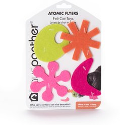 Hauspanther Atomic Flyers Catnip Chaser Cat Toy, 4 count, Zest slide 2 of 3