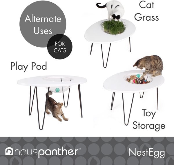 Hauspanther NestEgg Raised Cat Bed & Side Table