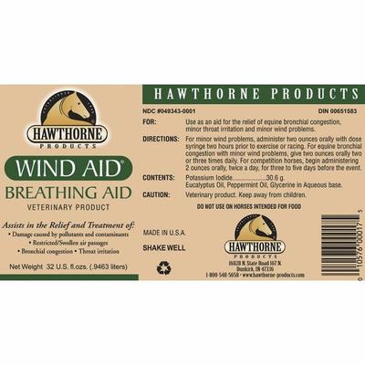 Show full view: Hawthorne Products Wind Aid Equine Breathing Aid, 32-fl oz bottle slide 2 of 10