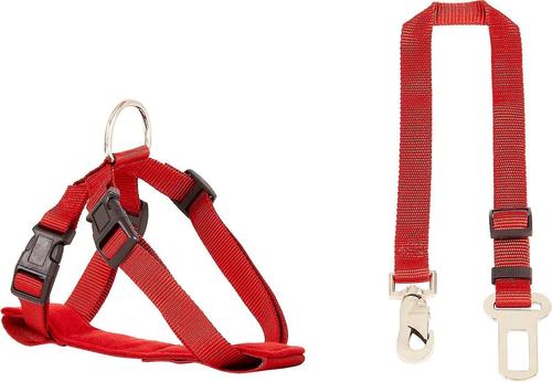 Show full view: HDP Car Dog Harness & Safety Seat Belt Travel Gear, Red, Small  slide 3 of 7
