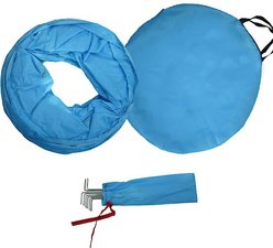 HDP Collapsible Agility Dog Training Tunnel, Blue