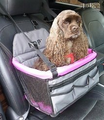 HDP Deluxe Lookout Dog, Cat & Small Animal Booster Car Seat, Pink