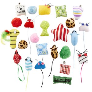 HDP Grab Bag Assorted Catnip Cat Toys, 24 count