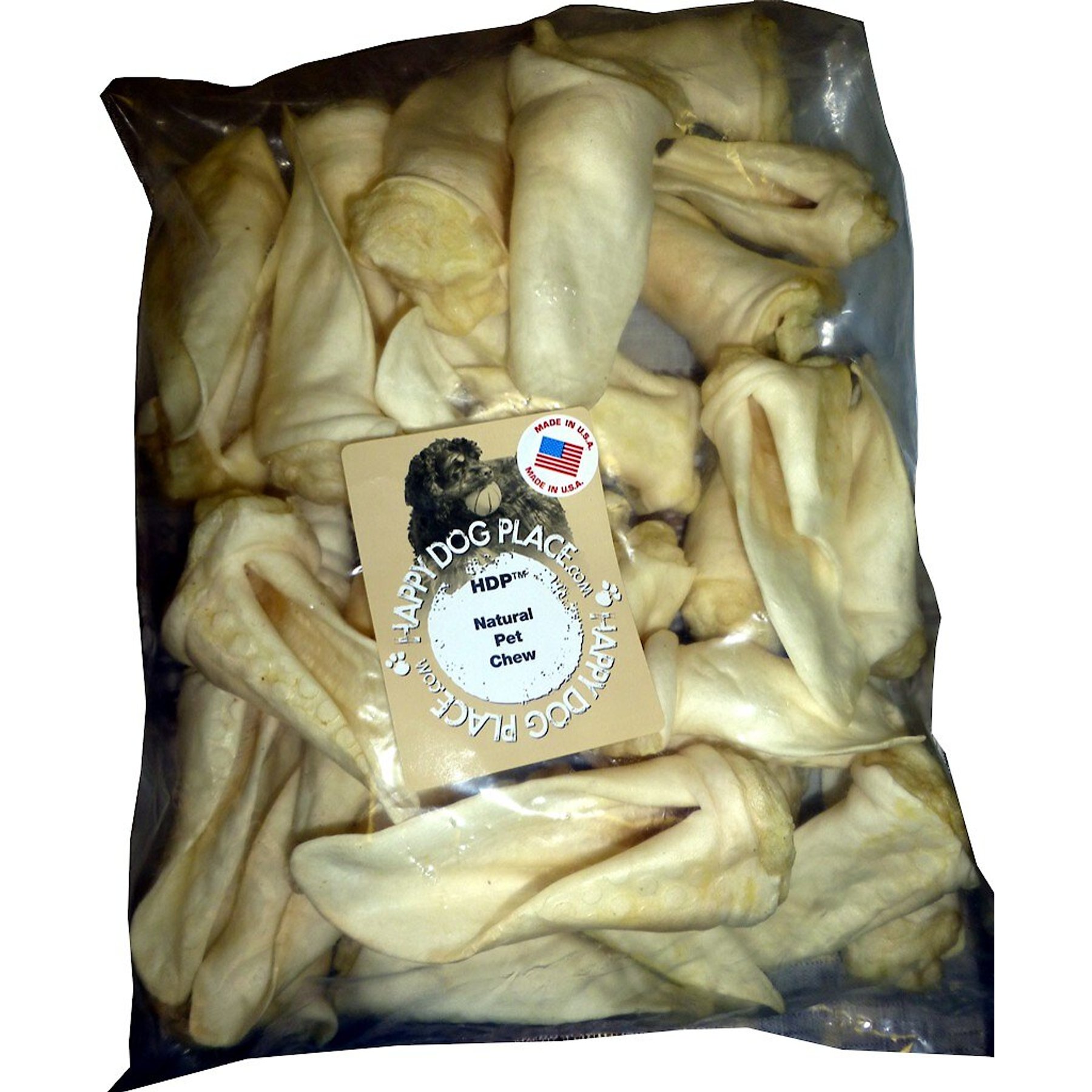 HDP Large Lamb Ears Dog Treats, 100 count