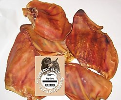 HDP Large Roasted Pig Ears Natural Chew Dog Treats, 100-pack