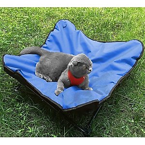 HDP Padded Napper Elevated Dog Bed, Blue, Medium