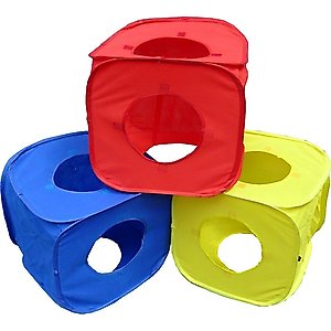 HDP Pop Open Collapsible Cat Play Cube, Red