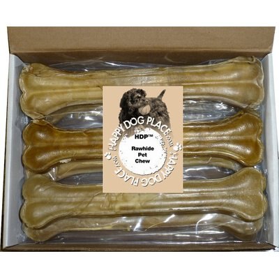 HDP HDP Pressed Rawhide Bone 12" Dog Treats, 10 count