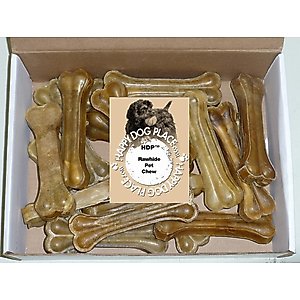 HDP Pressed Rawhide Bone 6" Dog Treats, 15 count
