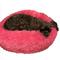Show in main carousel: HDP Round Fuzzy Bolster Dog Bed, Pink slide 2 of 3