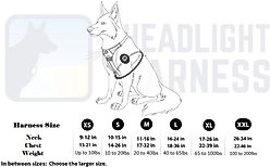 Headlight Harness LED Light Dog Harness, Black, X-Small slide 2 of 7