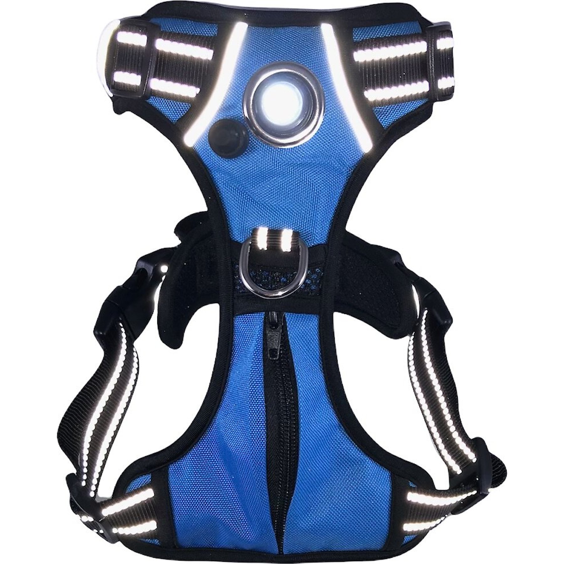 Headlight Harness LED Light Dog Harness, Blue, Small