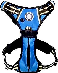 Headlight Harness LED Light Dog Harness, Blue, XX-Large