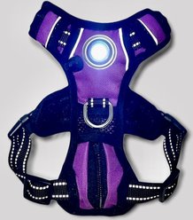 Headlight Harness LED Light Dog Harness, Purple, X-Small