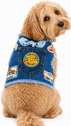 Heads or Tails Pup Positivity Dog Harness, Blue Denim, Small: 16 to 18-in chest slide 2 of 4