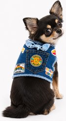 Heads or Tails Pup Positivity Dog Harness, Blue Denim, Small: 16 to 18-in chest slide 1 of 4